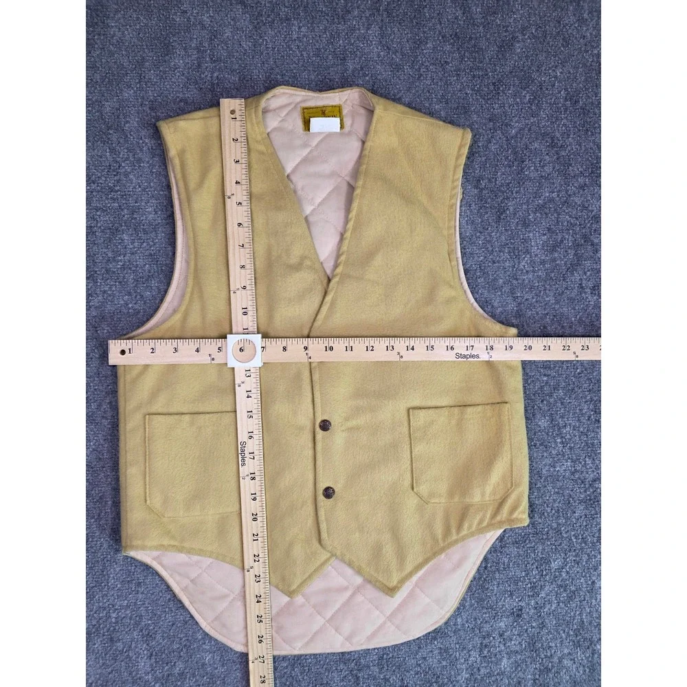 Vintage 70s‎ Deerskin Melton Shirt Co Wool Vest Mens M Western Workwear USA Made